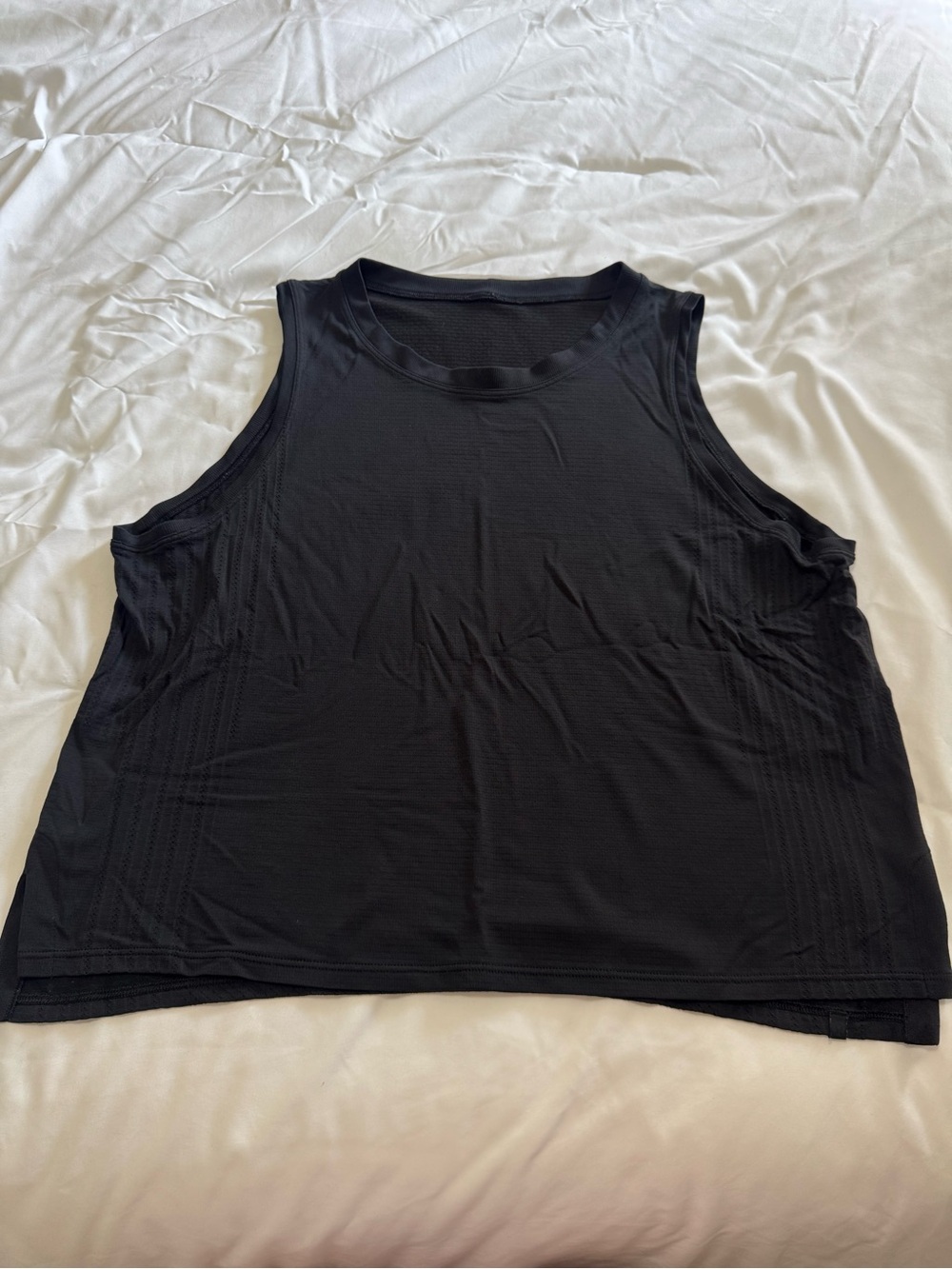 lululemon athletica Black Performance Side Panels Tank Race length